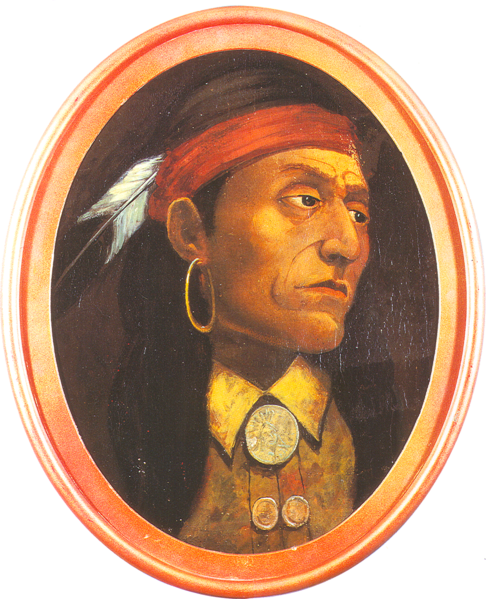 Chief Pontiac as imagined by an artist, Wikimedia