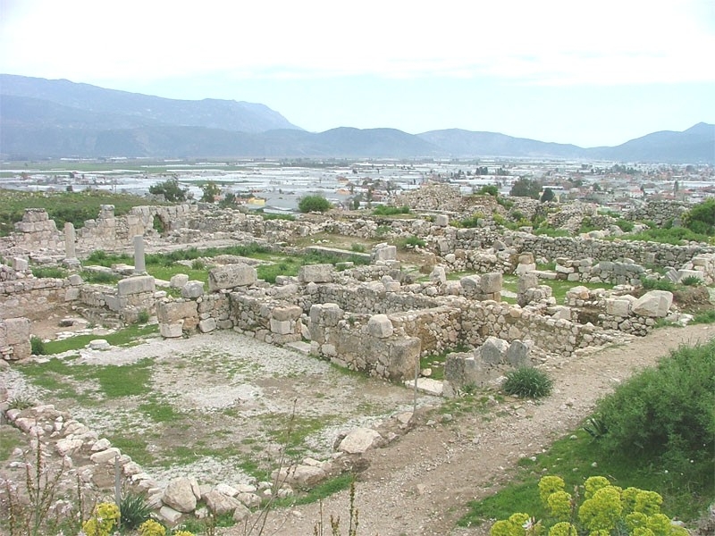 Lycian Acropolis of Xanthos which shows the Palace destroyed by Harpagus